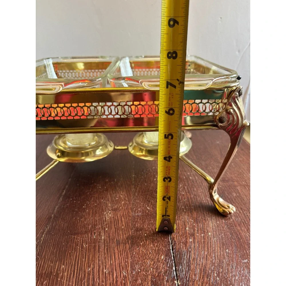 Princess House Brass Buffet Server 57 Anchor Hocking Fire-King Glass Loaf Dishes